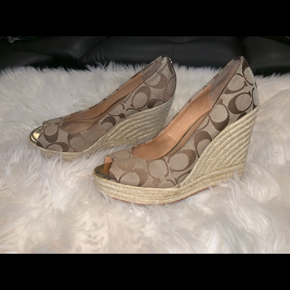 Coach wedge high heels